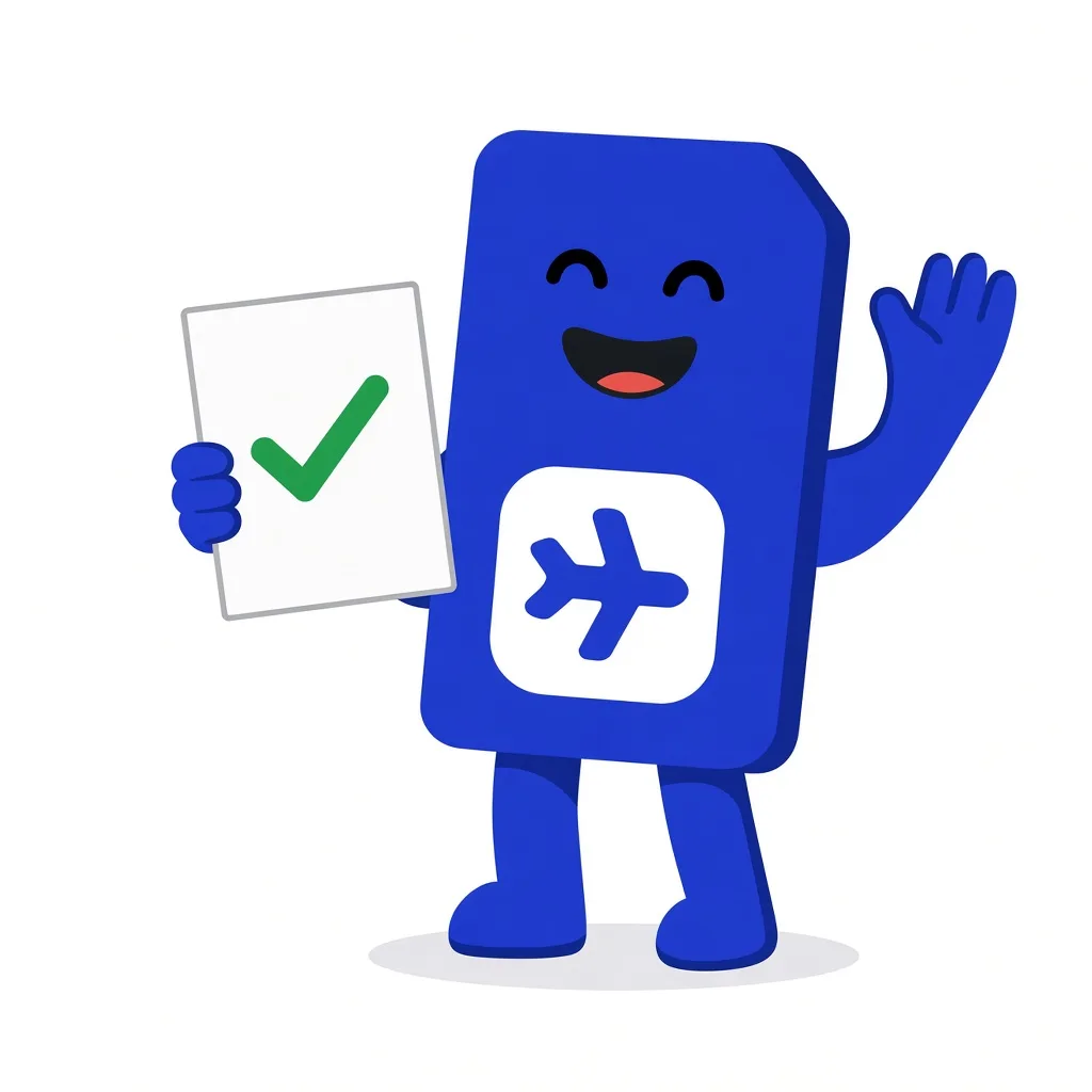 sim.do mascot holds a calm document with a check mark about withdrawal.